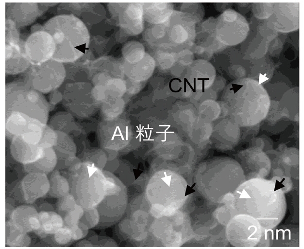図2 CNTとアルミニウムナノ粉末を混合した状態