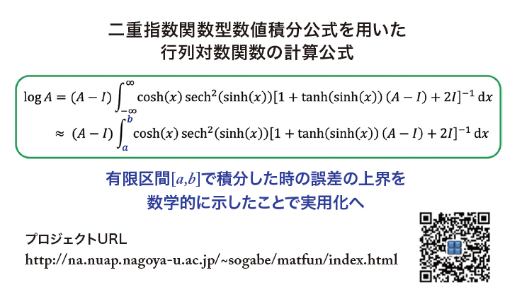 図1 開発した行列対数関数の計算公式